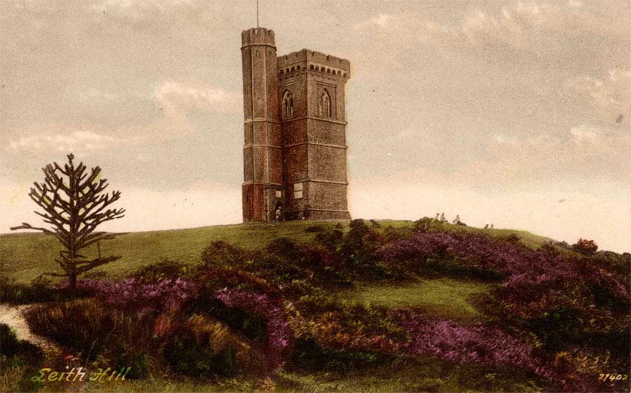 A postcard view of Leith HIll Tower in around 1920